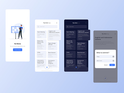 Notes App app illustration mobile mobile app note note app notes simple ui ui design ui mobile