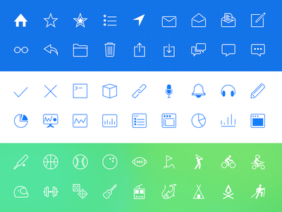 iOS 7 line icons
