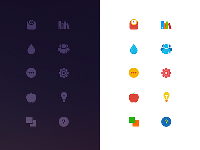 Side Bar Icons color colorful emotion flat icons ios side bar simple