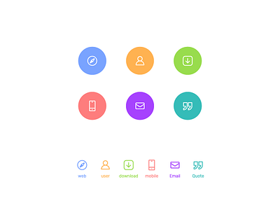 Colourful Icons by OpenStroke on Dribbble