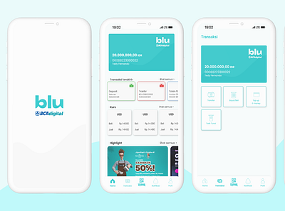 BLU BCA Digital Bank UI - Study Case app digital bank graphic design mobile ui ui ux uiux