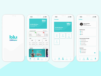 BLU BCA Digital Bank UI - Study Case android app design digital bank graphic design ios mobile mobile app ui uiux uiux design