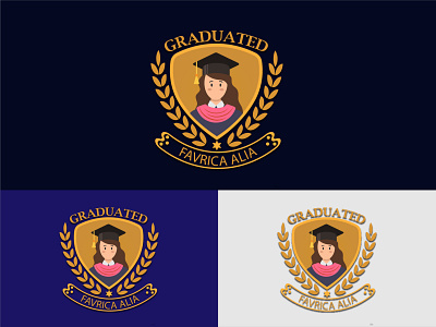 Graduated, University Logo, branding graphic design icon illustration logo vector