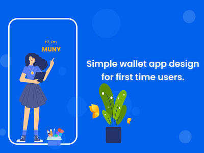 Simple Wallet app ux/ui design for first time users.