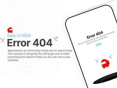 Error 404 ui/ux design