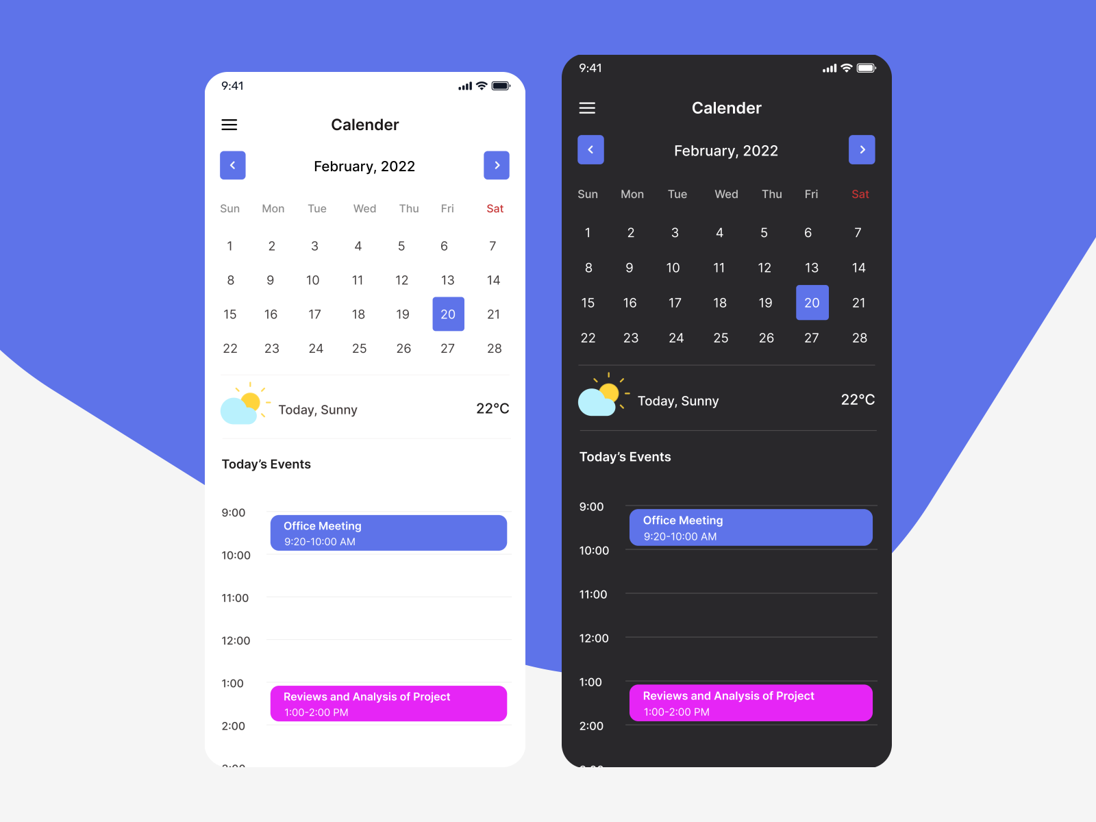 Calendar by Salina_Tamang on Dribbble