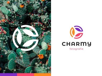 Charmy Fotografie branding fotografie identity lettermark logo mark monogram negative space photo studio photography photos symbol