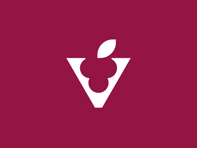 vinexperia branding drink fruit grape grapes identity logo mark negative space negativespace negativespacelogo symbol wine winery