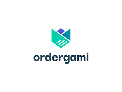 Ordergami branding identity logo mark order ordering origami paper paper art papercraft symbol