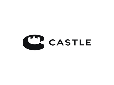 Castle branding c monogram castle fortress identity logo mark monogram negative space negativespacelogo symbol tower