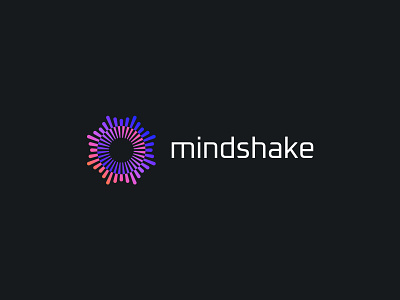 Mindshake brain brain cell branding cell identity illusion logo mark mental symbol