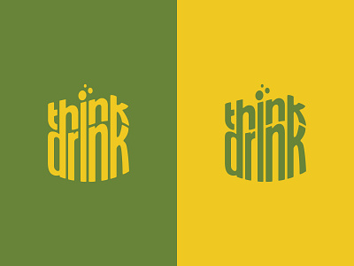 Think Drink branding drink identity logo logotype mark symbol think typeface