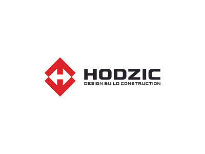 Hodzic - Design, Build, Construction arrow branding build building construction design identity letter h logo mark monogram negative space negative space logo realestate symbol