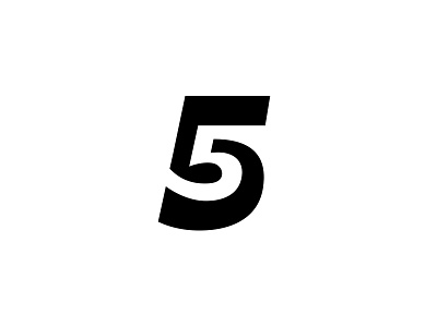55 branding identity logo mark negative space negative space logo negative-space negativespace number 5 numbers symbol