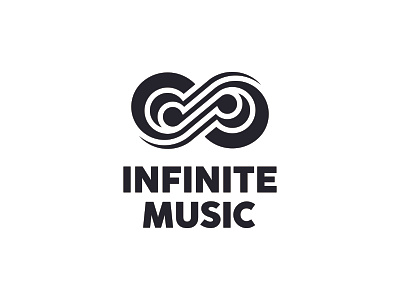 Infinite Music branding identity infinity logo mark music negative space note symbol