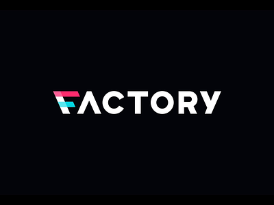 Factory Animation animation flag lettermark logo logoanimation logotype mark symbol
