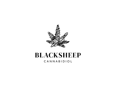 Blacksheep branding cannabi cannabidiol cbd curly identity logo mark scribble sheep sketch symbol wool
