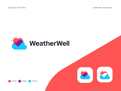 WeatherWell Mobile App ai app design branding graphic design identity logo machine learning mark mobile app symbol ui weather