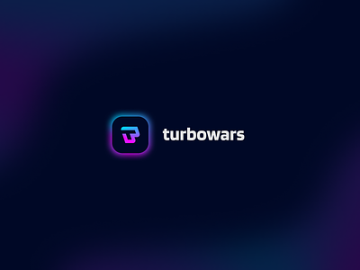 Turbo Wars branding games identity logo mark negative space symbol tw