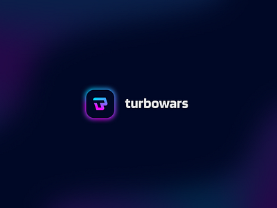 Turbo Wars branding games identity logo mark negative space symbol tw