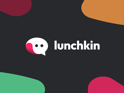 Lunchkin app branding chat conversation food identity logo lunch mark meal slack symbol talk teams