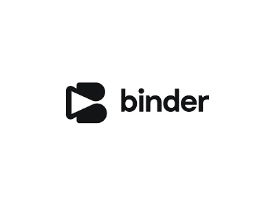 binder binder branding identity lettermark logo mark monogram negative space symbol