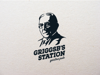 Griggsb's Station drawing illustration james logo mark portrait pub riley sava stoic symbol whitcomb