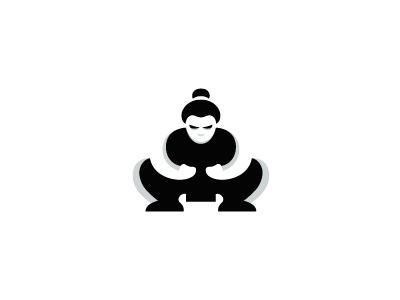 Sumo logo mark negative space sava stoic sumo symbol