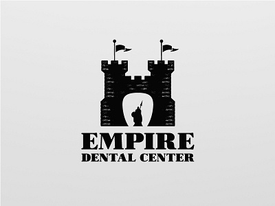Empire Dental Center castle dental empire gate horseman icon inspiration logo negative space sava stoic tooth