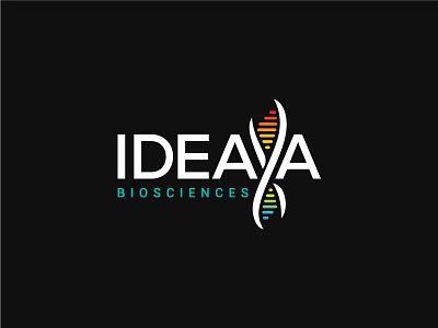 Ideaya Biosciences design dna double helix inspiration lettering logo logotype mark sava stoic typeface wotd