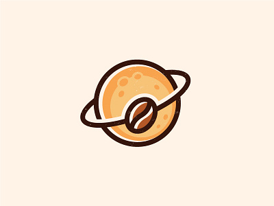 Cosmic Coffee bean coffee cosmic inspiration logo mark planet satellite sava space stoic symbol