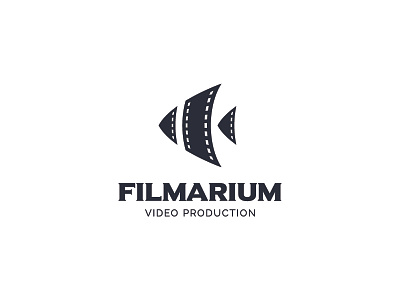 Filmarium aquarium film fish inspiration logo mark sava scalar stoic symbol video