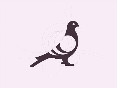 pigeon grid inspiration logo mark negative space pigeon sava stoic symbol
