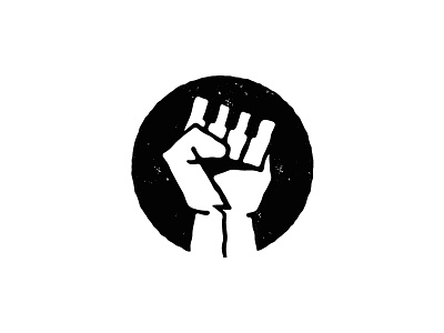 rebel music fist hand logo mark music piano rebel music sava stoic symbol