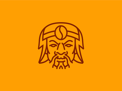 Genghis Khan face genghis khan line logo man mark portrait sava stoic symbol