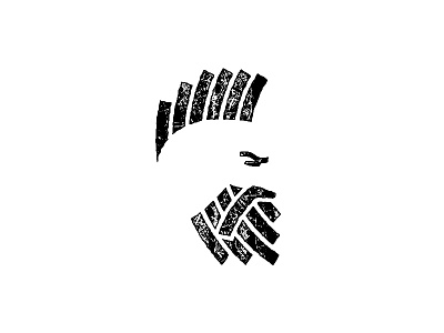 Mohawk beard face logo man mark mohawk negative space rough sava stoic symbol