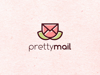 Pretty Mail email envelop flower logo mail mark plant rose sava stoic symbol