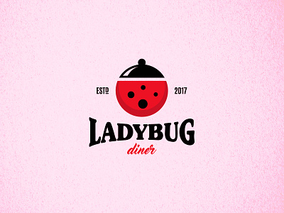 Ladybug Diner bug diner drink food ladybug logo mark pot restaurant sava stoic symbol