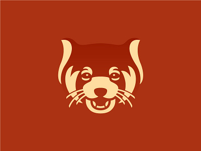 Red Panda animal branding identity illustration logo mark red panda sava stoic symbol