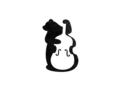 Bear Contrabass animal contrabass logo mark music negative space negative space logo symbol