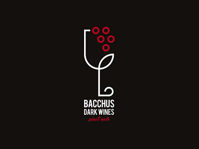 Bacchus face glass grape head logo mark portrait symbol wine winery