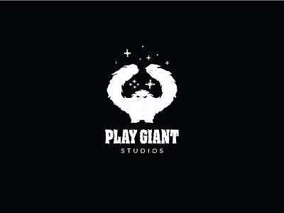 Play Giant Studios entertainment game giant joystick logo mark monster negative space play stars studio symbol