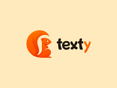 texty animal logo mark messages squirrel symbol text