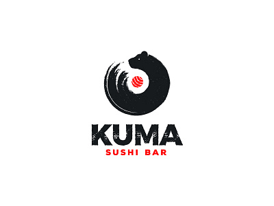 Kuma - Bear animal asia bar bear brush food japan kuma logo mark sushi symbol