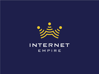 Internet Empire crown empire internet logo mark royal symbol wifi wireless