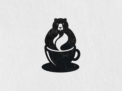 Coffee Bear animal bear cafe coffee coffee cup cup hot logo mark steam symbol