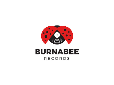 Burnabee Records bug burnabee ladybug logo mark music production records symbol vinyl