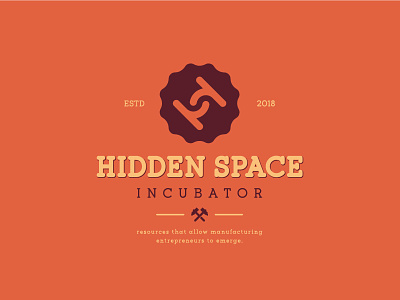 Hidden Space brand hidden hs identity incubator letter logo mark monogram negative space space symbol