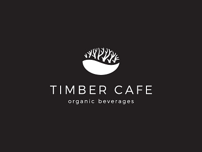 Timber Cafe bean cafe coffee forest illustration logo mark organic symbol timber wood