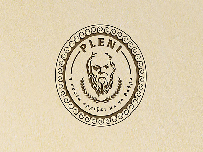 Pleni beard branding face identity label logo man mark portrait symbol